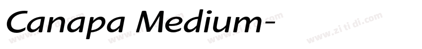 Canapa Medium字体转换
